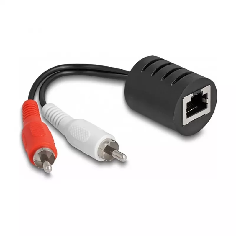 DeLOCK 87857 audio kabelis 2 x RCA RJ-45 melns sarkans balts