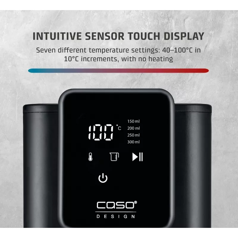 Caso Turbo karstā ūdens dozators | HW 616 | Ūdens dozators | 2600 W | 2.5 L | Plastmasa/Nerūsējošais tērauds | Melns/Nerūsējošais tērauds