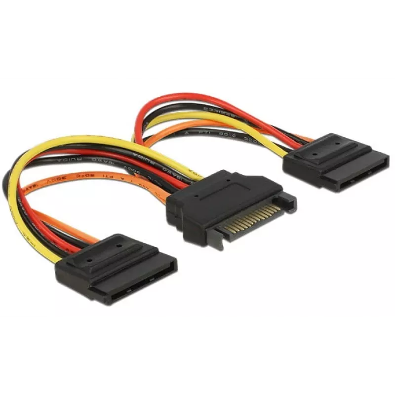 Iekšējais strāvas kabelis DeLOCK 60143 0,15 m SATA 15-pin