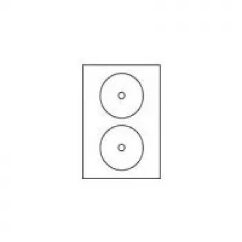 Avery - CD/DVD uzlīmes - Baltas - 117 mm apaļas - 50 uzlīmes (25 lapas x 2) (L7676-25)