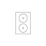 Avery - CD/DVD uzlīmes - Baltas - 117 mm apaļas - 50 uzlīmes (25 lapas x 2) (L7676-25)