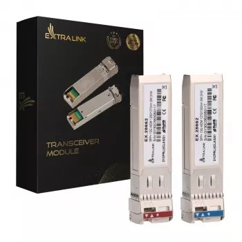 Extralink SFP+ 10G | SFP+ WDM modulis | 10Gbps 1270/1330nm, viena režīma, 2km, pāris