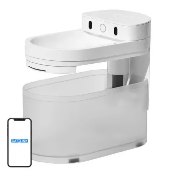 Automātiskā mājdzīvnieku dzirdinātava Catlink Pure 3 AI — universāla barotava/dzirdinātava, 2,3 L, ABS, baterija 5 Ah, 30 dB, balta