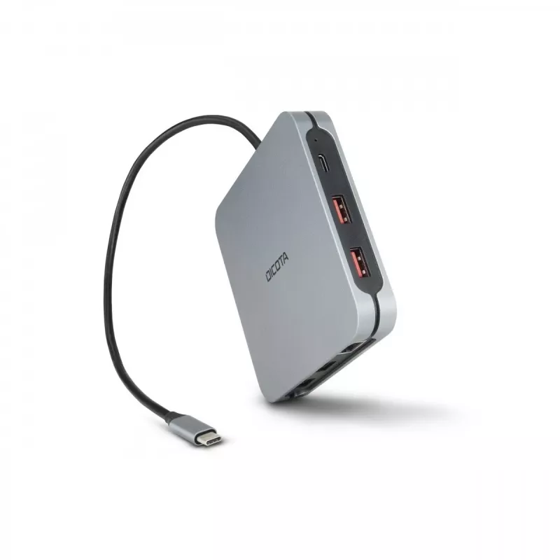 DICOTA D32057 USB Type-C centrmezgls 10000 Mbit/s sudraba krāsā
