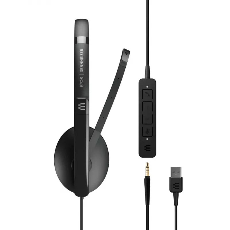 EPOS ADAPT 135 USB II austiņas ar vadu, galvas saite, birojam/zvanu centram, USB Type-A, melna