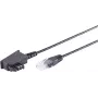 S/CONN telefona kabelis 15 m melns S/CONN 12-09085 TAE-F RJ-45