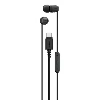 Sony IER-EX15C austiņas ar vadu Ievietojamās Zvani/Mūzika USB Type-C Melna