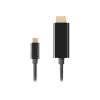 Video kabeļa adapteris LANBERG CA-CMHD-10CU-0030-BK, USB Type-C uz HDMI 2.0, 3 m, 18 Gbit/s, 4K