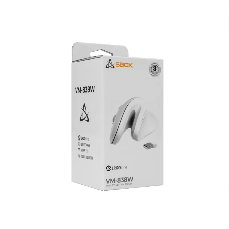 Pele SBOX VM-838W vertikālā bezvadu baltā