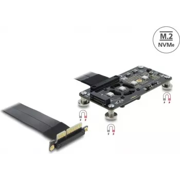 DELOCK PCI Express 3.0 x4 uz M.2 Key M adapteris, 10 cm kabelis, modelis 64357