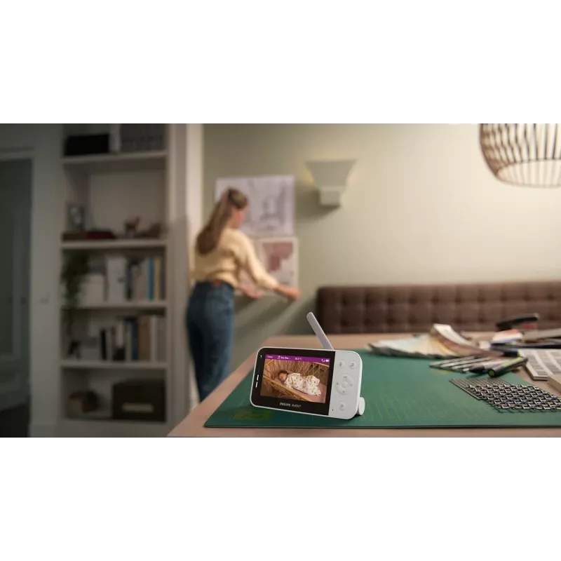 Philips AVENT SCD953/26 video mazuļa monitors 400 m Wi-Fi Pelēks, Balts