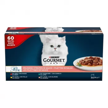 PURINA Gourmet Perle Mix - mitrā kaķu barība - 60x85 g