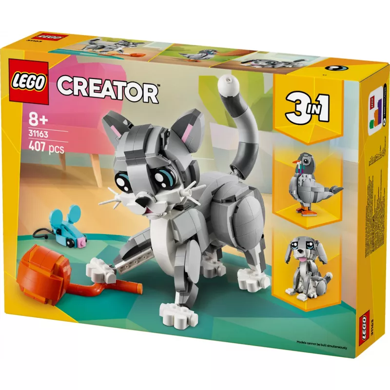 LEGO CREATOR 3 IN 1 31163 Rotaļīgs kaķis