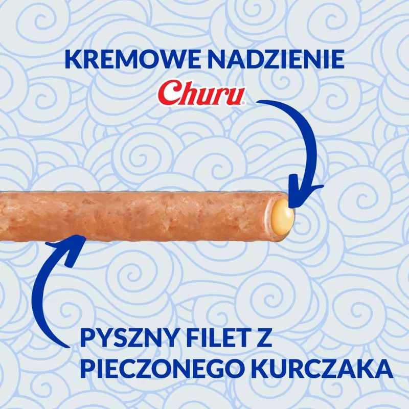 INABA Churu Rolls Chicken recepte ar tunci un ķemmīšgliemenēm - kārumi kaķiem - 4x10 g