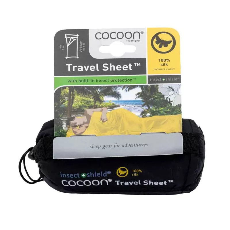 Cocoon TravelSheet Rectangular guļammaiss zīda pelēks