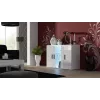 Cama Kumode 120 cm SOHO S7 balts/balts glancēts