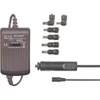 Piezīmjdatora barošanas bloks Voltcraft SMP-45 USB 45W, izejas spriegums izvēlams 9,5V/12V/15V/16V/18V, USB uzlādes ports