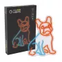 Neon Lights Dog MANTA SNL68MT franču buldoga stila dekoratīvs neona gaismeklis