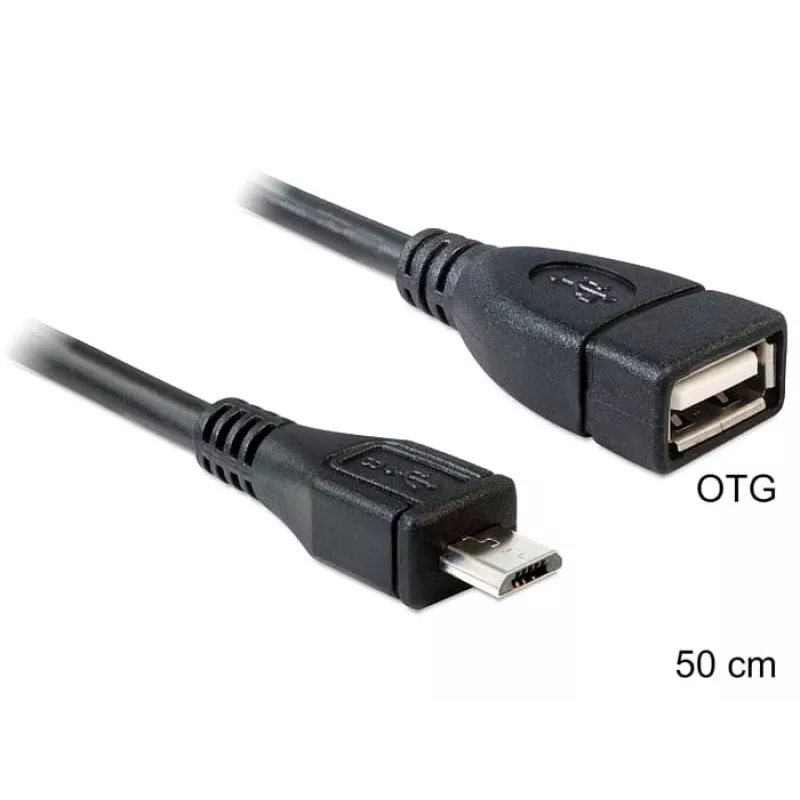 USB kabelis DeLOCK 50cm Micro-USB B USB 2.0 A 83183
