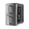 Ninja SL400EU friteze Double 9,5 L 2470 W Karstā gaisa friteze Melna, pelēka