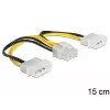 Iekšējais strāvas kabelis DeLOCK 83410 0,15 m EPS 8 kontaktu Molex 3 kontaktu