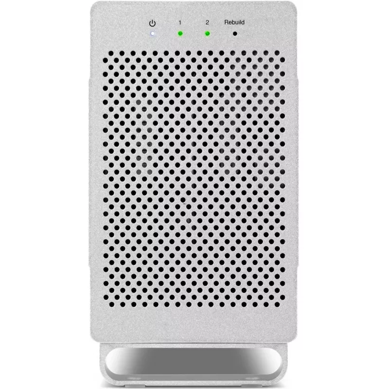 HDD korpuss OWC Mercury Elite Pro Dual balts 2× 3,5 collu SATA diskdziņiem, RAID 0/1/SPAN, USB Type‑B