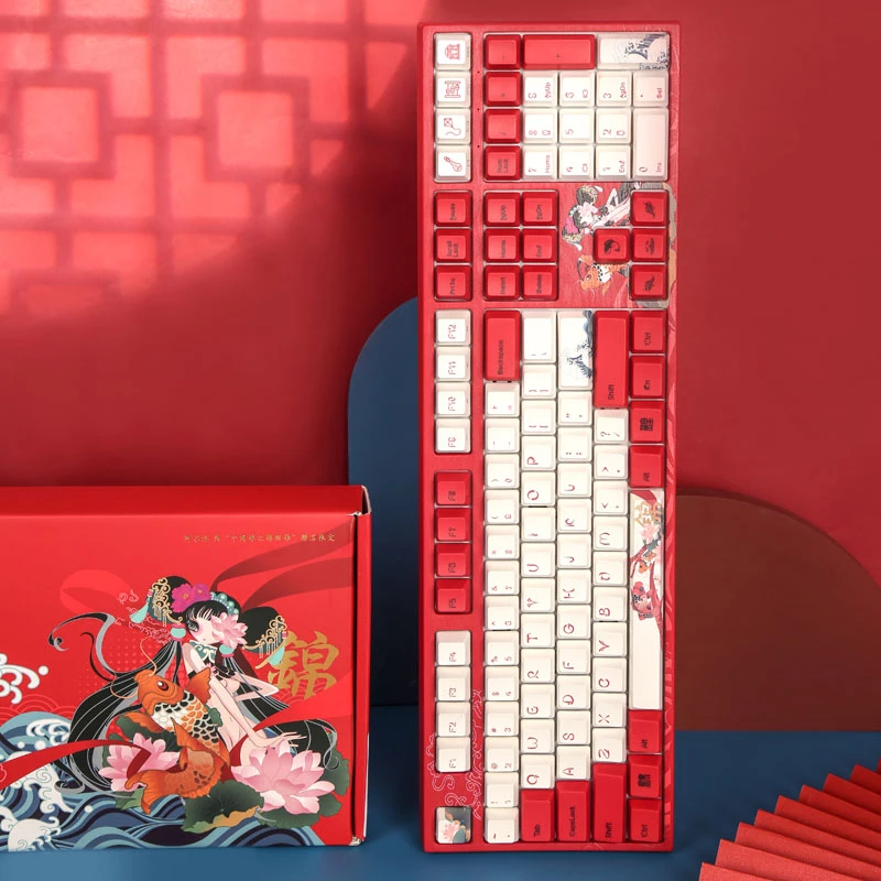 Varmilo VEA108 Koi spēļu tastatūra, MX-Brown, balta LED – US izkārtojums
