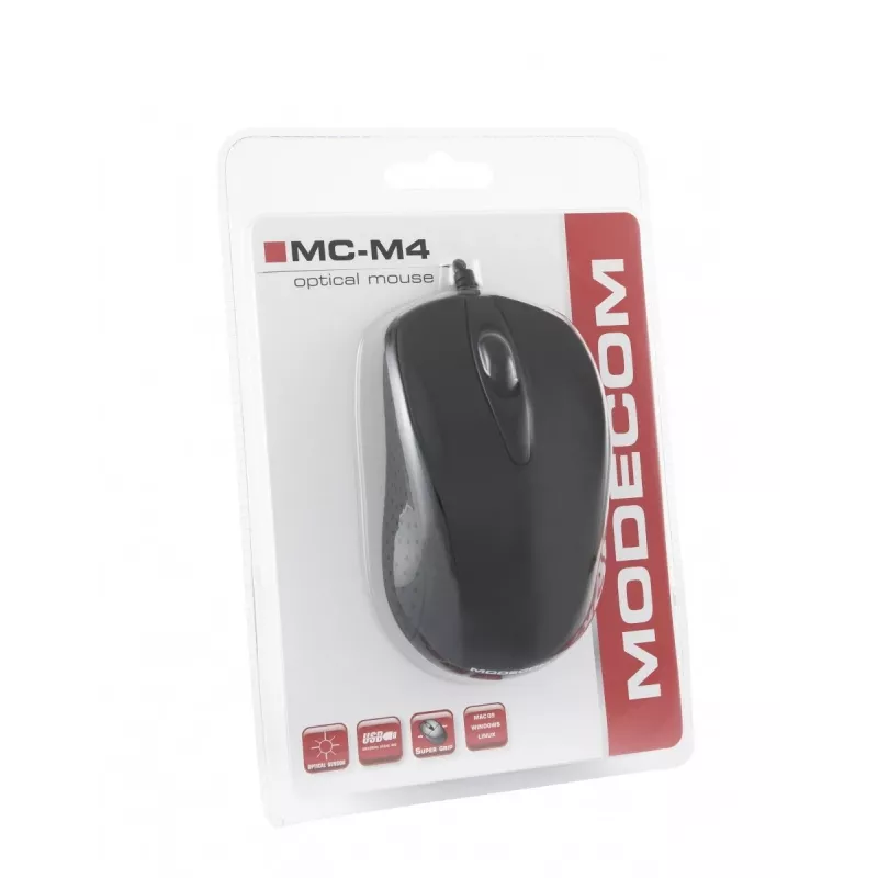 Modecom MC-M4 pele USB Type-A optiskā 800 DPI, piemērota abām rokām