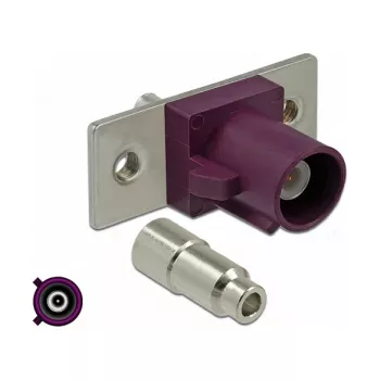Koaksiālais savienotājs DELOCK 89819 FAKRA D vīrišķais, apzeltīti kontakti, 21.2×24×7.5 mm
