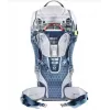 Bērnu pārnēsājamā mugursoma DEUTER Kid Comfort Active — zila, poliamīds, līdz 22 kg, saulessargs, kāju balsts, VariQuick, Lite Air
