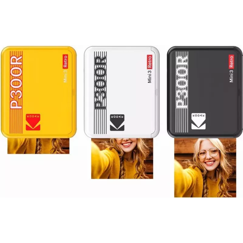 Printer Kodak Mini 3 Square Retro Pass Photo Printing Technology dzeltens