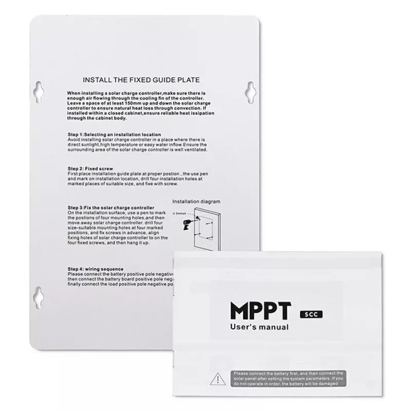 MPPT Saules enerģijas uzlādes kontrolieris QOLTEC 53662 ar temperatūras sensoru