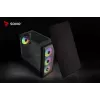 PC korpuss SAVIO Noctis Flow RGB — Cube, ATX/Mini-ITX, 3x 120 mm priekšējie ventilatori, rūdīta stikla sānu panelis, max GPU 35 cm