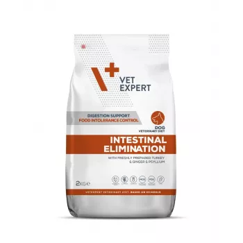 Sausā suņu barība VETEXPERT Veterinary Diet Intestinal Elimination, veterinārā formula, 2 kg, tītars, 31% olbaltumvielu