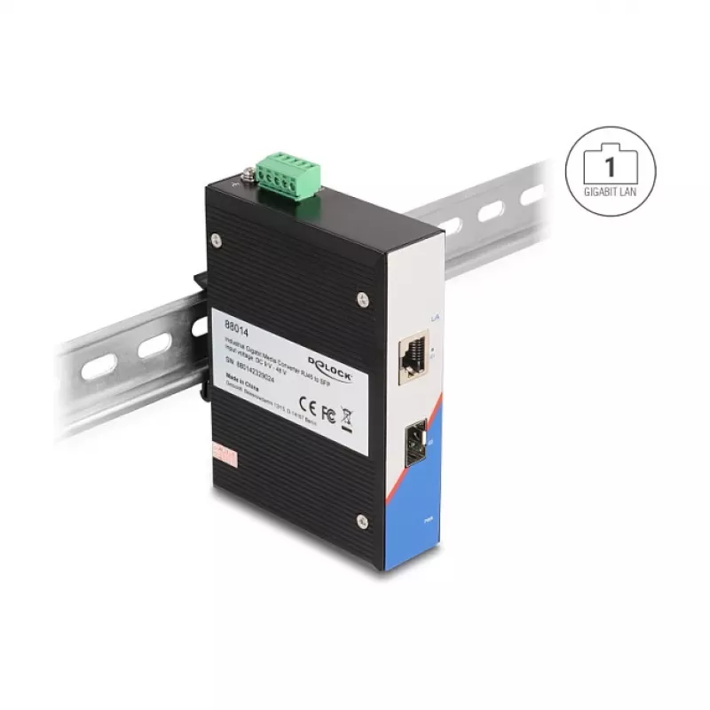 Nepārvaldīts slēdzis DeLOCK 88014 Gigabit Ethernet 10/100/1000 Melns