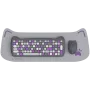 Bezvadu tastatūras un peles komplekts CANYON HSET-W6 Kitty Edition – violeta