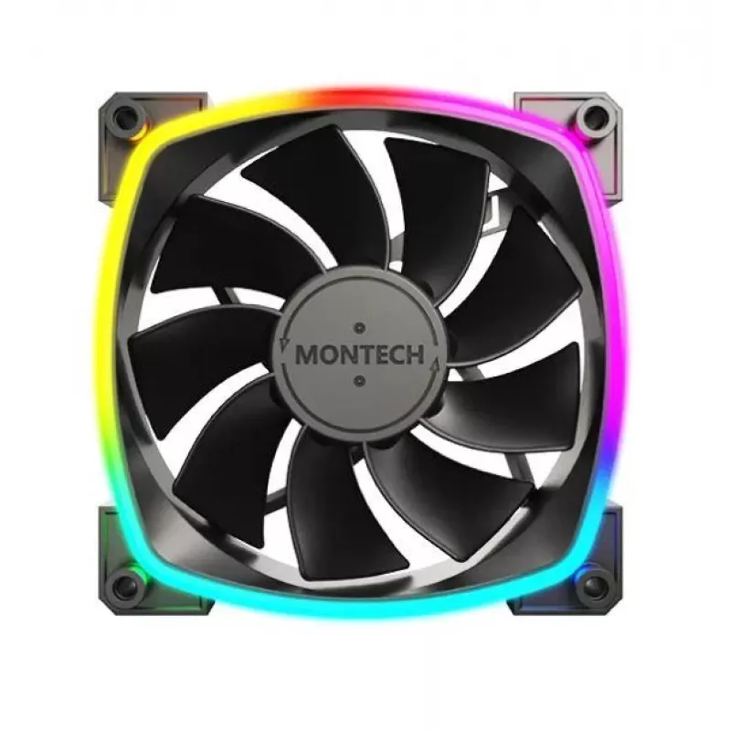 Montech RX120 PWM Computer case Fan 12 cm Melns 3 gab.