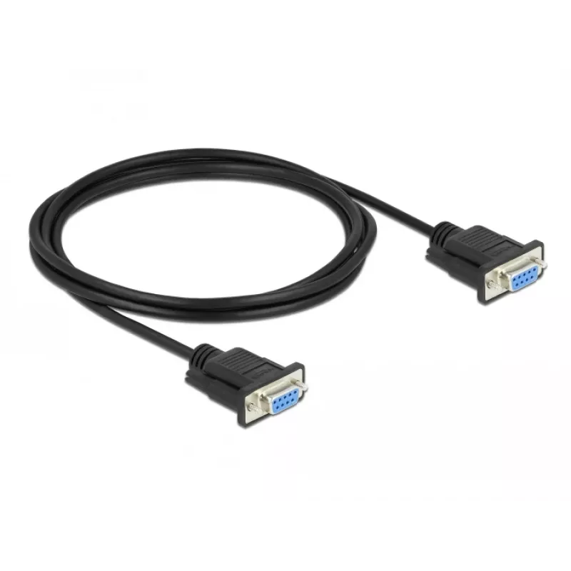 Seriālais kabelis DeLOCK 86604 melns 10 m RS-232 Sub-D9