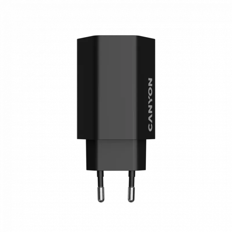 CANYON Lādētājs HEXAGON 65 GaN 65W 2xPD 1xQC EU Melns (CND-CHAHEX65B)