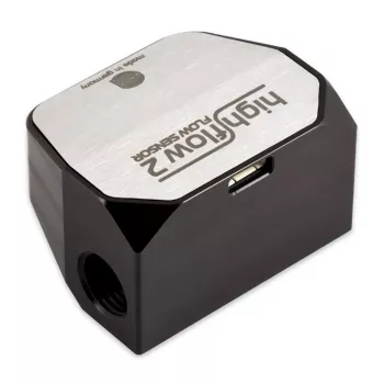Plūsmas sensors Aqua-Computer Durchflusssensor high flow 2, 2x G1/4 – sudraba/melns