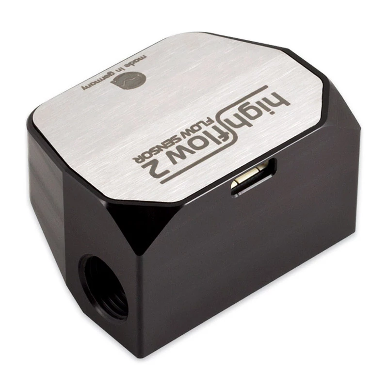 Plūsmas sensors Aqua-Computer Durchflusssensor high flow 2, 2x G1/4 – sudraba/melns