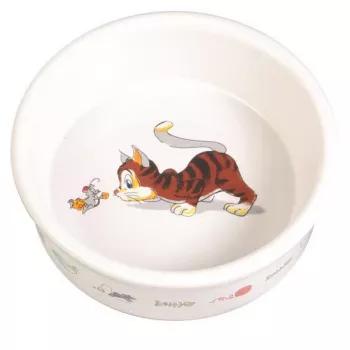 Trixie porcelāna barošanas bļoda kaķim 0,2 l (200 ml), Ø 11 cm, balta