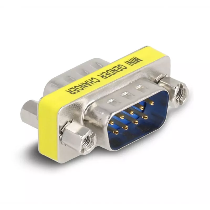 D-Sub 9 pin savienotāju adapteris vīrietis–vīrietis DeLOCK 66464