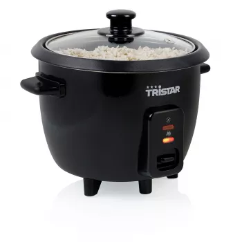 Rīsu vārāmais katls Tristar RK-6141, 0,6 L tilpums, 300 W, melns, spiedpogu vadība
