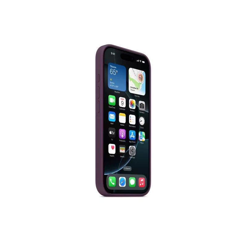 Apple iPhone 16 Pro Silikona maciņš ar MagSafe - Plūmju krāsa