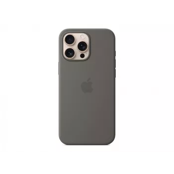 Silicone maciņš ar MagSafe iPhone 16 Pro Max – akmens pelēks