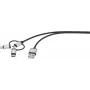 Renkforce USB kabelis USB 2.0 USB-A spraudnis, USB-C™ spraudnis, USB-Micro-B spraudnis, Apple Lightning spraudnis 3,00 m tumši pelēks, pīts (RF-3334578)