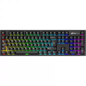 Mehāniskā tastatūra Sharkoon OfficePal KB70W — lineārie slēdži, tenkeyless izkārtojums