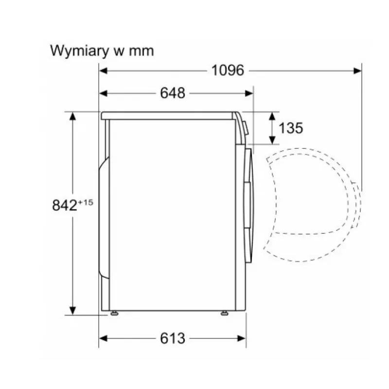 Veļas žāvētājs Bosch WTH86200PL 8 kg ietilpība Siltumsūknis