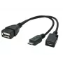 OTG kabelis USB Micro AF- BM+(F) USB 2.0 OTG 15CM
